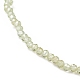 Bracelet extensible en perles de péridot naturel BJEW-JB08484-02-4