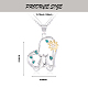 Colliers pendentif coeur avec marguerite couple chats assis côte à côte collier bijoux cadeaux pour femmes hommes amoureux des chats JN1111A-3