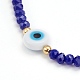 Verre à facettes perles bracelets extensibles BJEW-JB05985-02-2