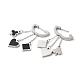 Ace of Diamonds & Spades & Clubs Acrylic Dangle Hoop Earrings EJEW-E286-01P-2
