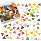 Olycraft ガラスカボション  モザイクタイル  家の装飾やdiyの工芸品  三角形  ミックスカラー  12.5~13x14.5~15x2.5~3mm  約200g/ボックス GGLA-OC0001-10B-1