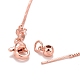 Adjustable Electroplate Brass Venetian Chain Necklace Making MAK-L028-02RG-3