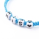 Bracelets de perles de nylon tressés réglables BJEW-JB06172-6