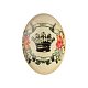 Kaiserkrone Thema Ornamente Dekorationen Glas oval Flatback Cabochon X-GGLA-A003-22x30-CC07-1