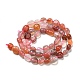 Chapelets de perles rouges en agate naturelle G-P497-01A-12-3