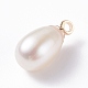 Encantos de perlas naturales PALLOY-JF01281-02-3