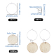 SUNNYCLUE Wooden Wine Glass Charms Tags Wood Wine Glass Identifiers Markers with 20Pcs Wood Pendants & 20Pcs Hoop Earrings Findings & 20Pcs Jump Rings for Party Favors Family Gathering DIY-SC0010-07-2