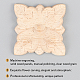 Olycraft bois de caoutchouc sculpté onlay applique artisanat AJEW-OC0001-46-7