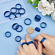 UNICRAFTALE 18pcs 9 Size Blue Titanium Steel Wide Band Finger Ring Matte Laser Inscription Blank Finger Ring Blank Classical Wedding Rings for Jewerly Making RJEW-UN0002-53BU-2