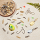 SUPERFINDINGS 270Pcs 8 Style Gunmetal and Golden Brass Fishing Rolling Bearing Connector Rolling Barrel Fishing Fishing Swivels Tackle Accessories for fishing FIND-FH0002-80-4
