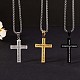 Titanium Steel Cross with Philippians 4:13 Pendant Necklace JN1050B-5