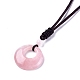 Natural & Synthetic Gemstone Pendant Necklaces NJEW-E149-6