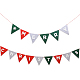 Striscioni di bandiera di stoffa di buon natale DIY-WH0401-90-1