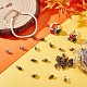 Sunnyclue 1 boîte de 90 pièces 3 couleurs de breloques de Thanksgiving en forme de pomme de pin en vrac pour la fabrication de bijoux FIND-SC0004-52-4