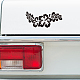 Gorgecraft 4 estilos flor de hibisco hawaiano etiqueta del coche mariposa negra etiqueta engomada del coche láser protección solar mascota autoadhesivo accesorios del coche decoración exterior del automóvil para furgonetas suv DIY-WH0308-225A-007-7
