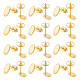 UNICRAFTALE 60Pcs Golden Oval DIY Stud Earring 201 Stainless Steel Stud Earring Findings Real 24K Gold Plated Oval Earring Components Earrings Posts and Backs for Studs Earring Making EJEW-UN0002-25-1