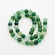 Natural Green Onyx Agate Dyed Round Bead Strands G-P070-19-3mm-2