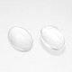 Filigrane Manschettenarmbänder aus Messing und ovale transparente Glaskabochons DIY-X0219-4