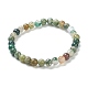 Bracelets extensibles avec perles en agate indien naturelle BJEW-A117-B-46-2