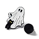 Fantasma con spilla smaltata in lega di gatto nero JEWB-E034-02EB-02-3