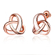 Knot Tin Alloy Stud Earrings EJEW-BB16325-1