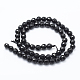 Natural Black Onyx Beads Strands G-E469-06-12mm-2