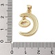 Кулон из латуни с прозрачным кубическим цирконием KK-I712-49G-06-3
