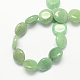Flat Round Gemstone Natural Green Aventurine Stone Beads Strands G-S110-12mm-08-2