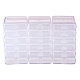 BENECREAT 18 Pack Rectangle Clear Plastic Bead Storage Containers Box Case with Flip-Up Lids for Small Items CON-BC0004-61-2