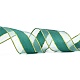 ソリッドカラーオーガンジーリボン  ゴールデンワイヤードエッジリボン  パーティーデコレーション用  ギフト包装  濃い緑  1