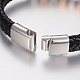 Braided Leather Cord Bracelets BJEW-H560-69-4