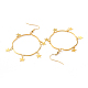 Braccialetti a maglie in ottone con stella e set di gioielli con orecchini pendenti SJEW-JS01090-7
