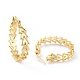 Rack Plating Brass Triangle Wrap Hoop Earrings with Clear Cubic Zirconia for Women KK-E033-06G-2