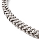 304 collar de cadenas de trigo de acero inoxidable con cierres de dragón para hombres y mujeres NJEW-E155-05P-2