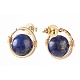 Boucles d'oreilles mixtes perles rondes pierres précieuses pour fille femmes EJEW-JE04666-3