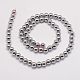Grade AA Magnetic Synthetic Hematite Bead Strands G-P258-05-6mm-2
