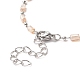 Fabrication de bracelet de chaîne à maillons de perles de verre cuboïde AJEW-JB01151-07-3