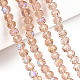 Electroplate Glass Beads Strands EGLA-A034-T8mm-L22-4