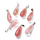 Cherry Quartz Glass Pendants G-F707-09-1