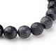 Chapelets de perles en pierre noire naturelle G-G542-6mm-04-3