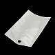 パールフィルムプラスチックジップロックバッグ  再封可能な包装袋  ハングホール付き  トップシール  長方形  ホワイト  24x16cm  インナー対策：20x14.5のCM X-OPP-R003-16x24-5