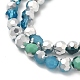 Electroplate Glass Beads Strands EGLA-P048-B02-3