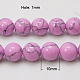 Kunsttürkisfarbenen Perlen Stränge TURQ-H038-10mm-XXS14-2