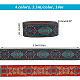 Fingerinspire 14 m 4-farbiges Polyesterband mit Ethno-Stickerei SRIB-FG0001-03-2