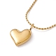 Collier pendentif coeur avec chaînes de corde torsadées NJEW-G074-45G-2