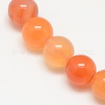 Chapelets de perles en cornaline naturelle, ronde, 6mm, Trou: 1mm, Environ 62 pcs/chapelet, 14.5 pouce