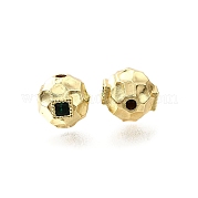 Латунные микро проложить кубического циркония бусы KK-V011-06A-G