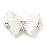 Подвески-бабочки из латуни с прозрачным кубическим цирконием KK-Q820-38P