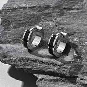 Серьги-кольца из нержавеющей стали 304 с эмалью EJEW-P300-03P-05