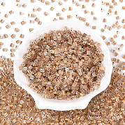 Прозрачные внутри цветные стеклянные бусины SEED-T007-13A